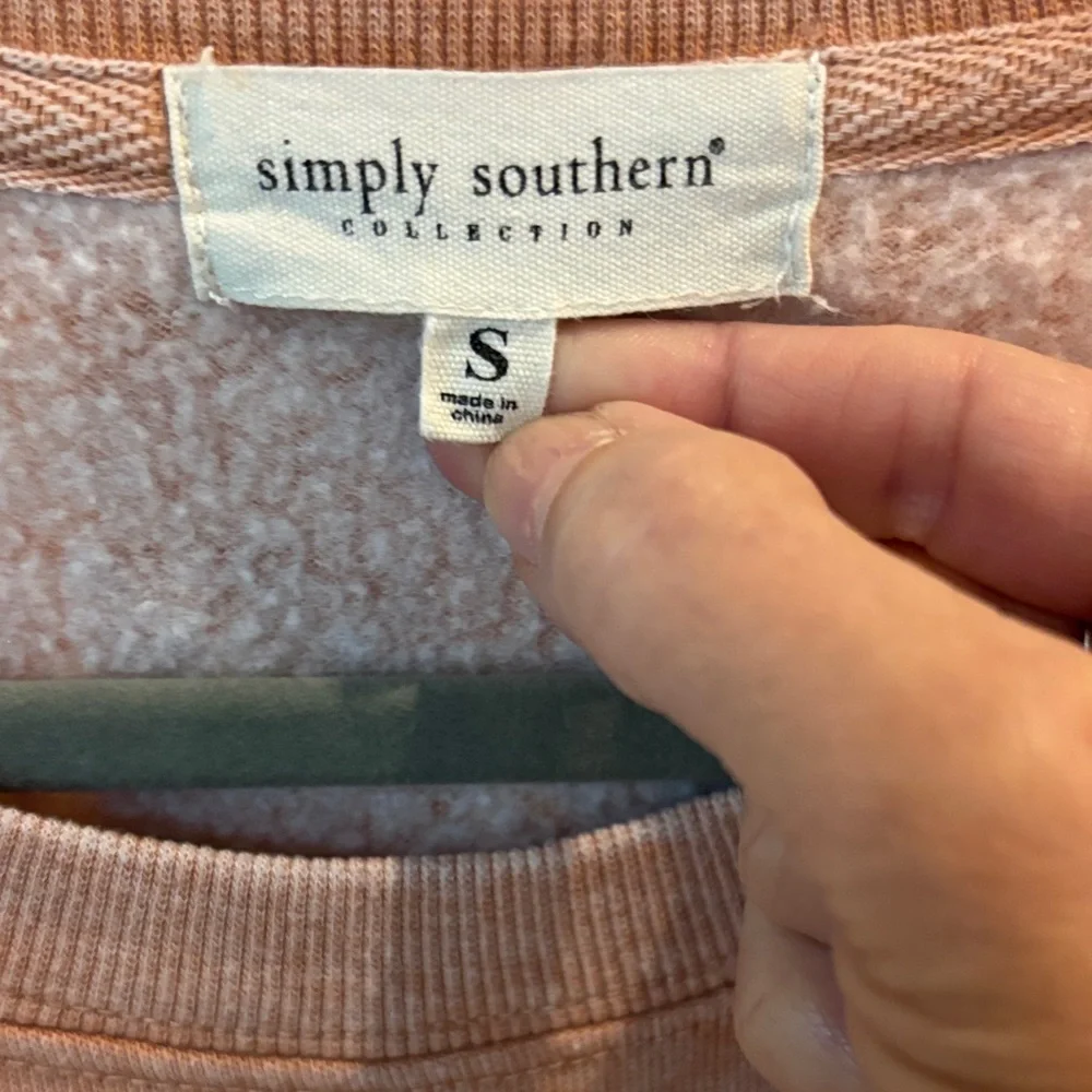 Simply Southern AMEN Crewneck Sweater - Dusty Rose with Yellow Accents - Picture 2 of 4